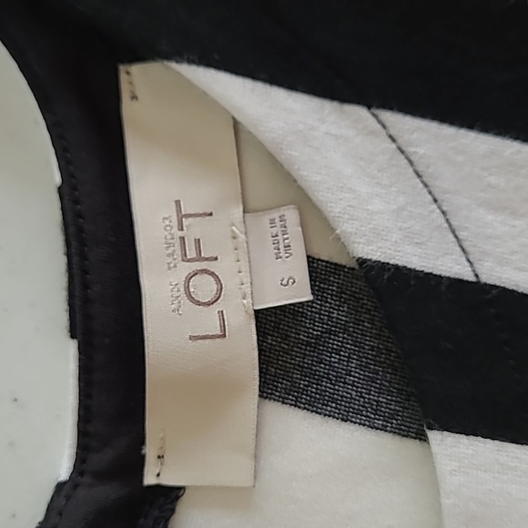 Loft women's Black and White Striped Sleeveless Dress size Small - Picture 3 of 6